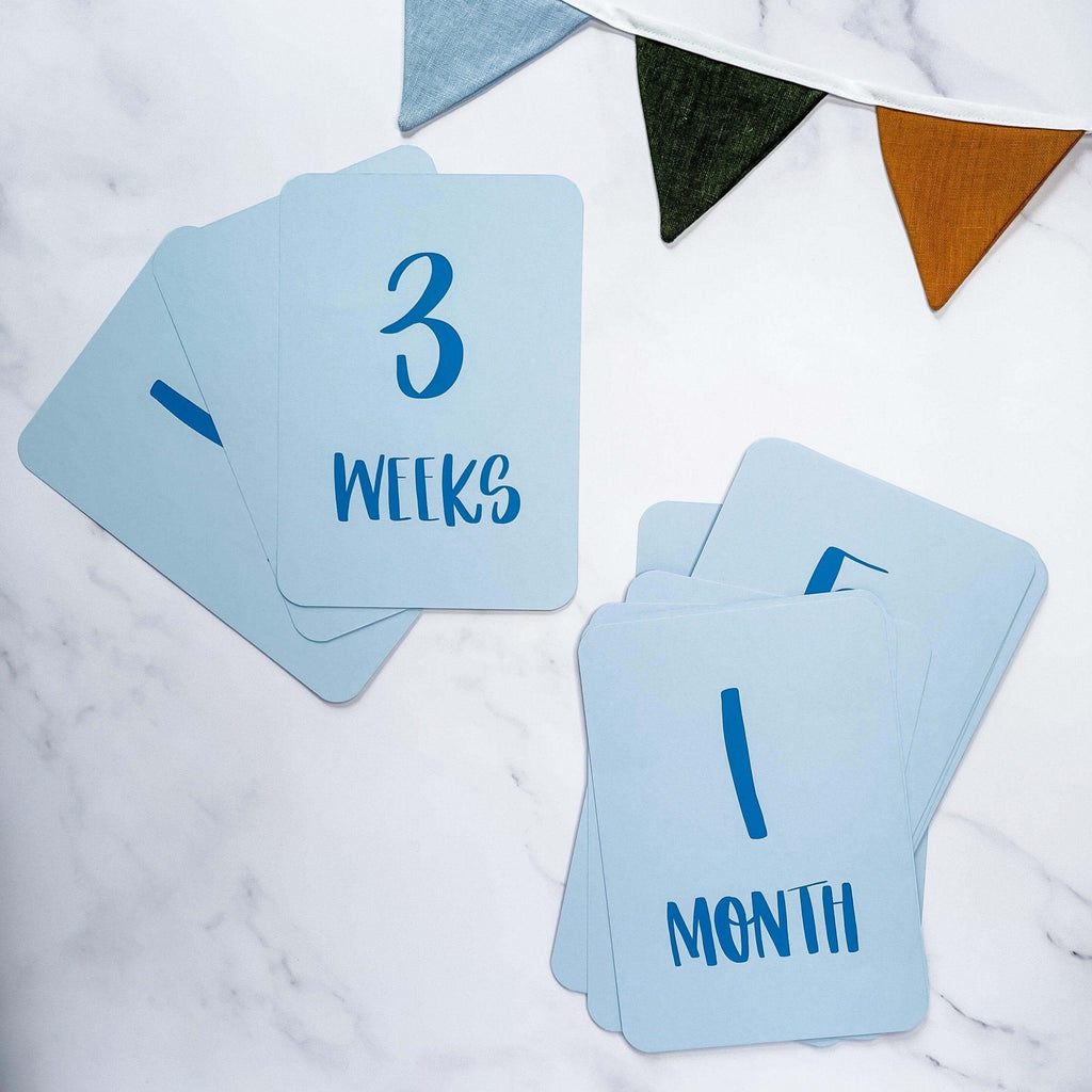 Blue Baby Milestone Cards - Hue Complete Me