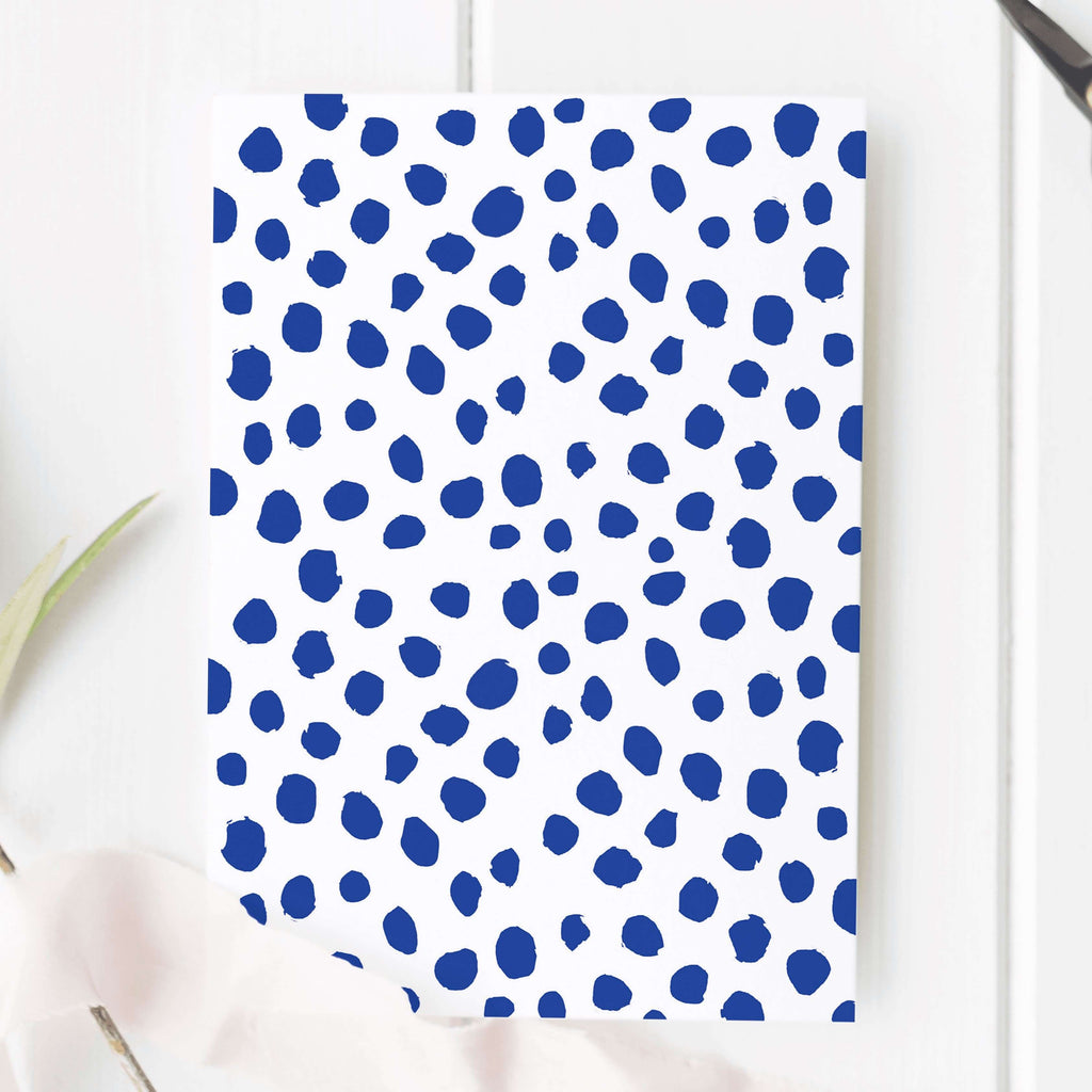 Blue Dotted Blank Greeting Card - Hue Complete Me
