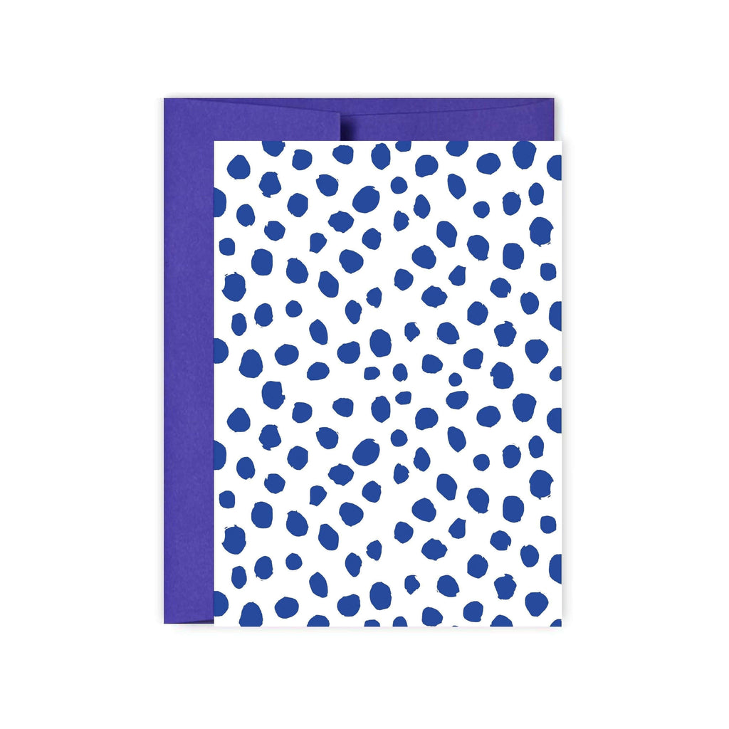 Blue Dotted Blank Greeting Card - Hue Complete Me