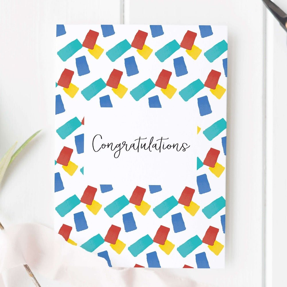 Confetti Congratulations Card - Hue Complete Me