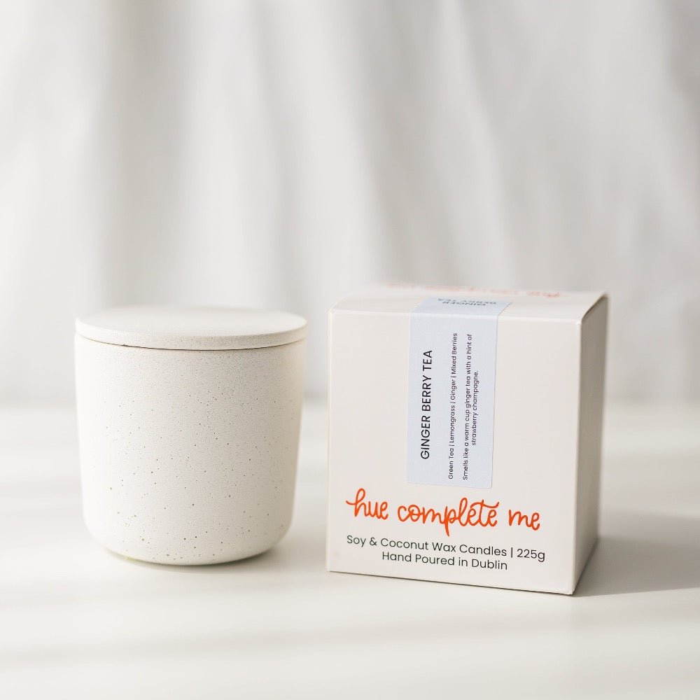 Ginger Berry Tea Jesmonite Jar Candle - Hue Complete Me