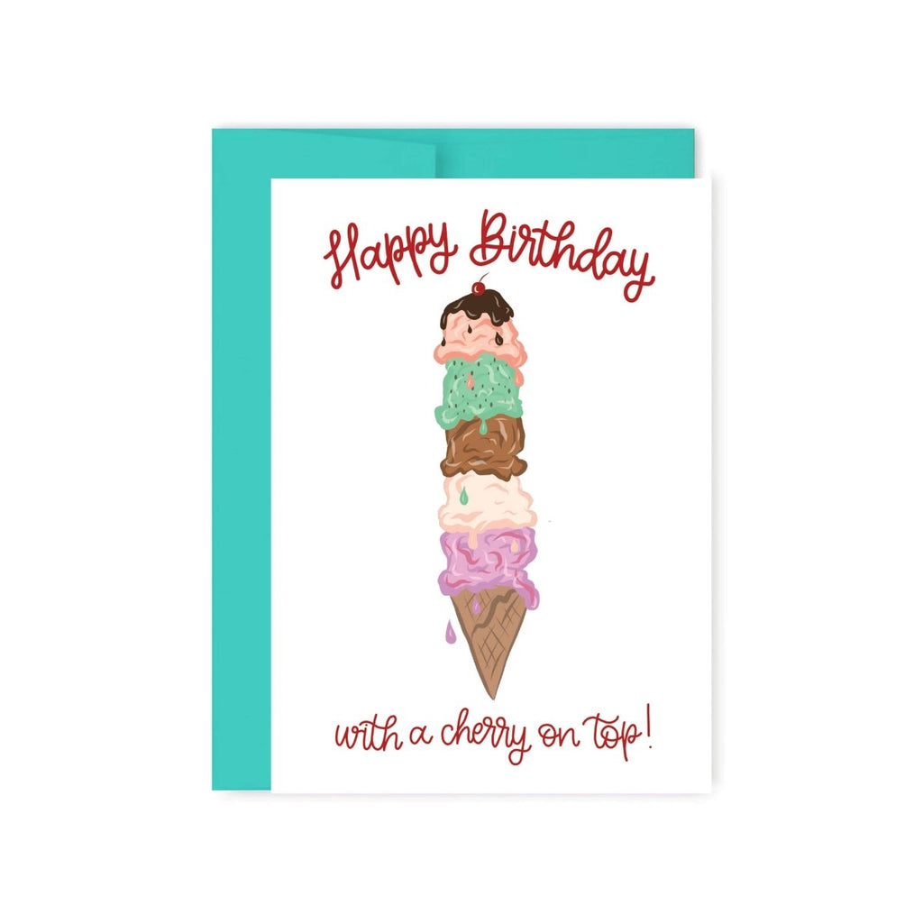 Ice Cream Cone Birthday Card - Hue Complete Me