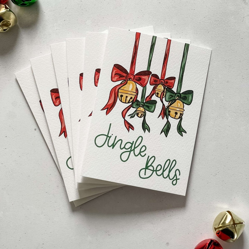 Jingle Bells Christmas Card Set Of 6 - Hue Complete Me
