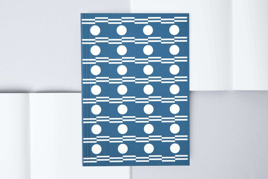 Limited Edition | A5 Layflat Notebook Ruled Pages - Benita print in Blue - Hue Complete Me