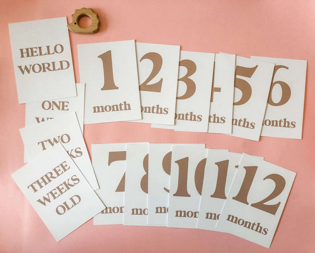 Neutral Baby Milestone Cards - Hue Complete Me