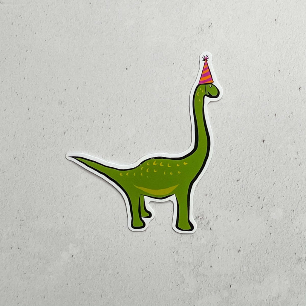 Party Hat Dinosaur Sticker - Hue Complete Me