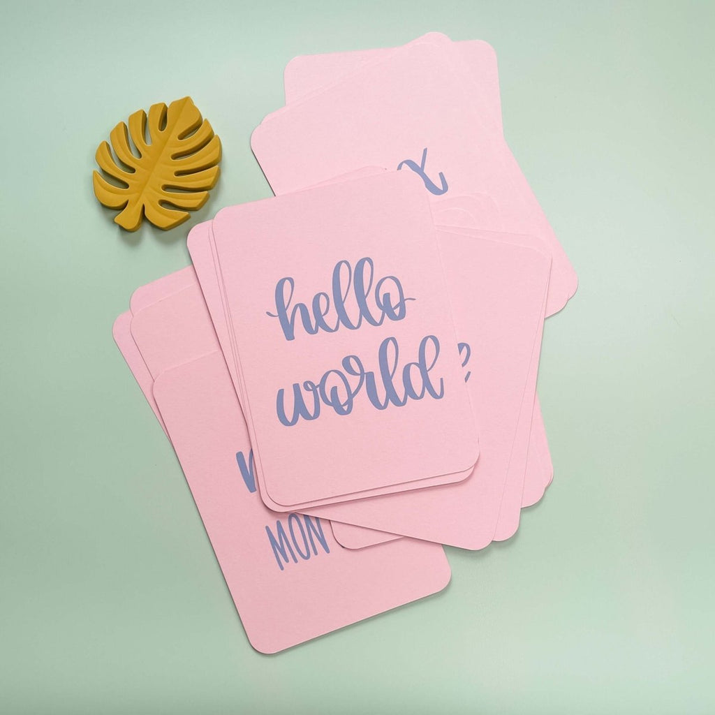 Pink Baby Milestone Cards - Hue Complete Me