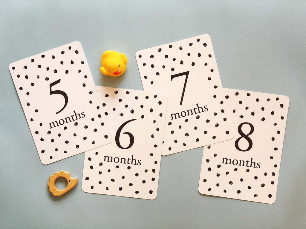 Polka Dot Baby Monthly Milestone Cards - Hue Complete Me