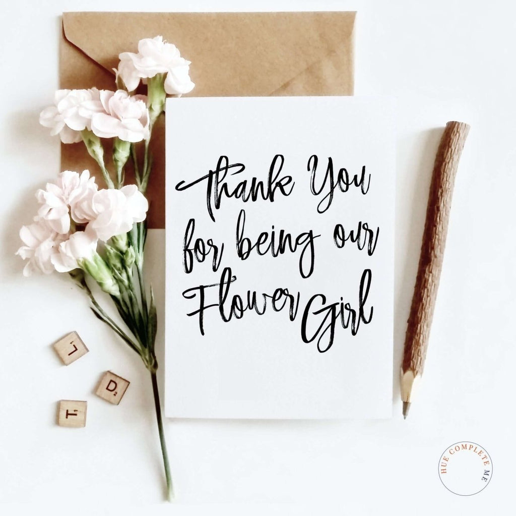Thank You For Being Our Flower Girl Card - Hue Complete Me