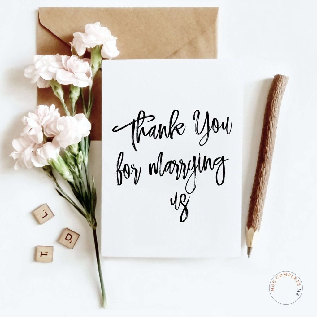 Thank You For Marrying Us Card - Hue Complete Me