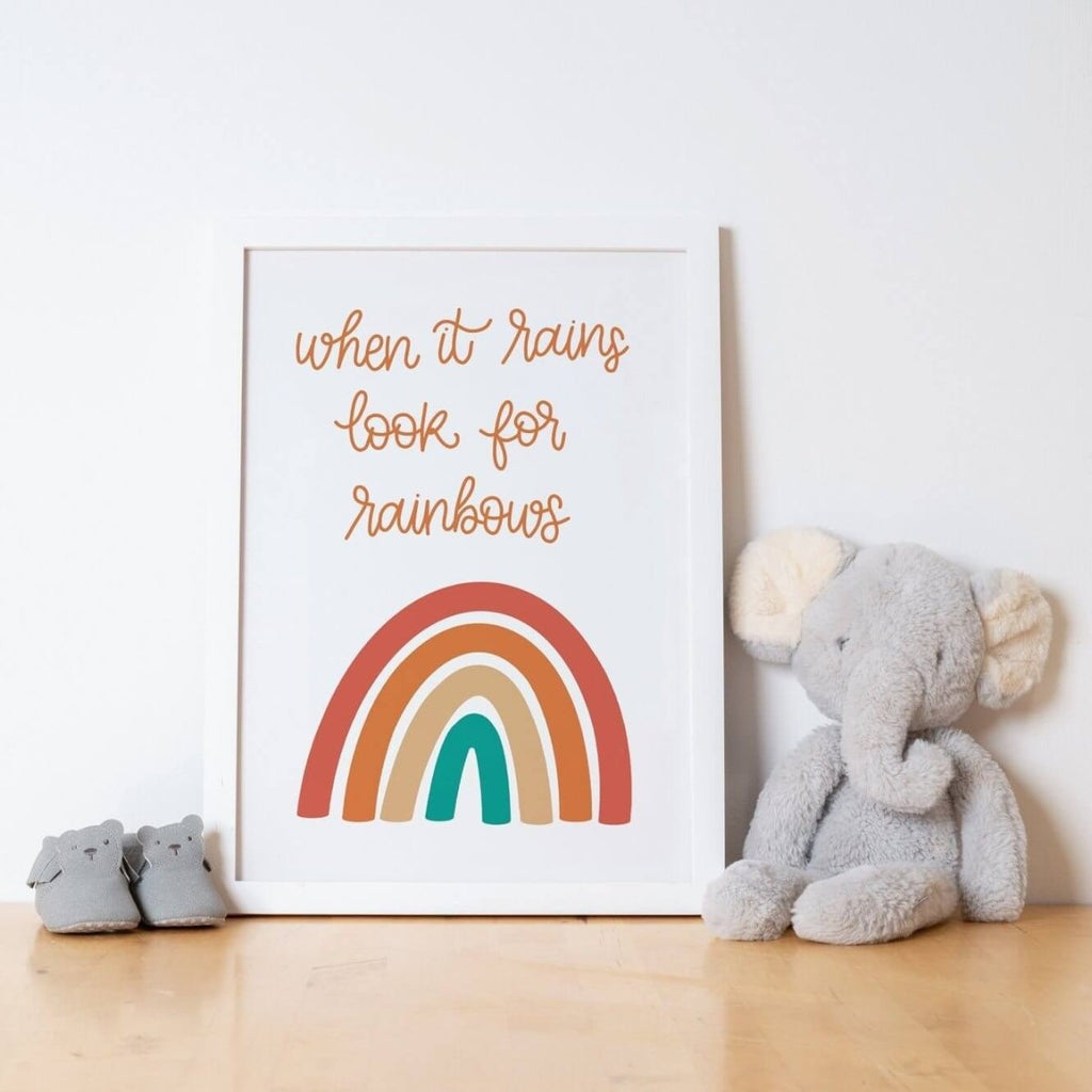 When It Rains Look For Rainbows Art Print - Hue Complete Me