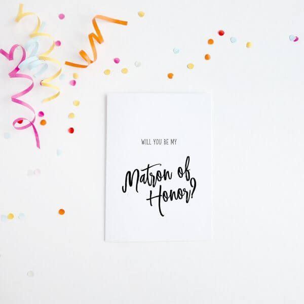 Will You Be My Matron Of Honor Card - Hue Complete Me