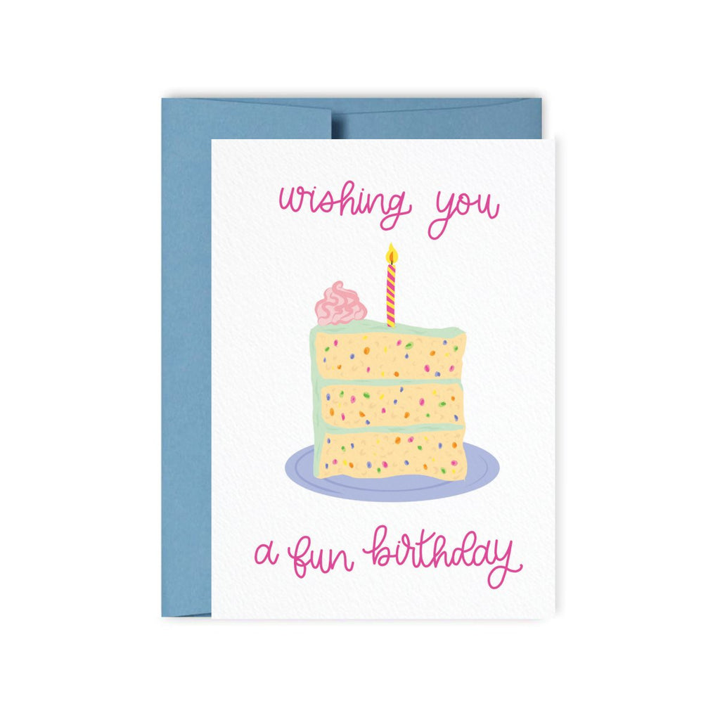 Wishing You A Fun Birthday Confetti Cake Card - Hue Complete Me