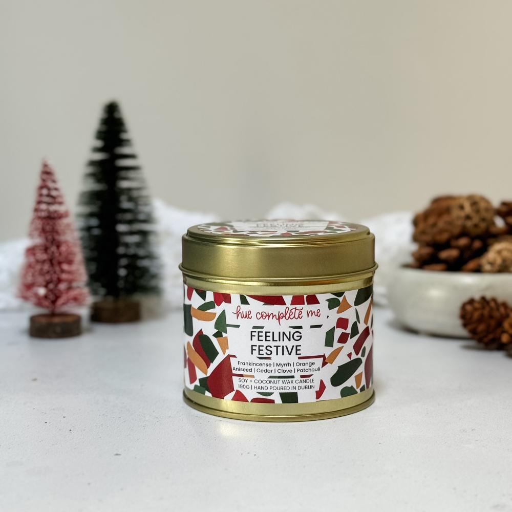 Feeling Festive Christmas Candle Tin