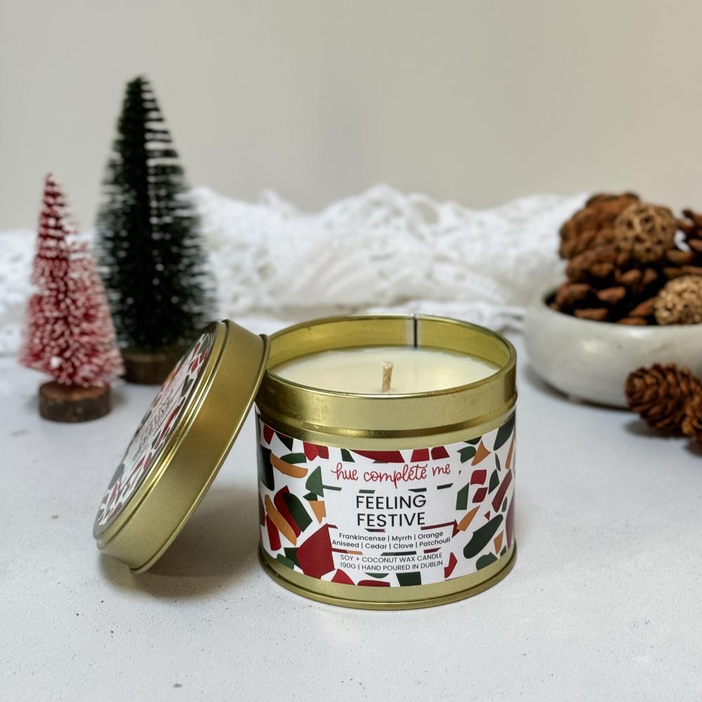 Feeling Festive Christmas Candle Tin