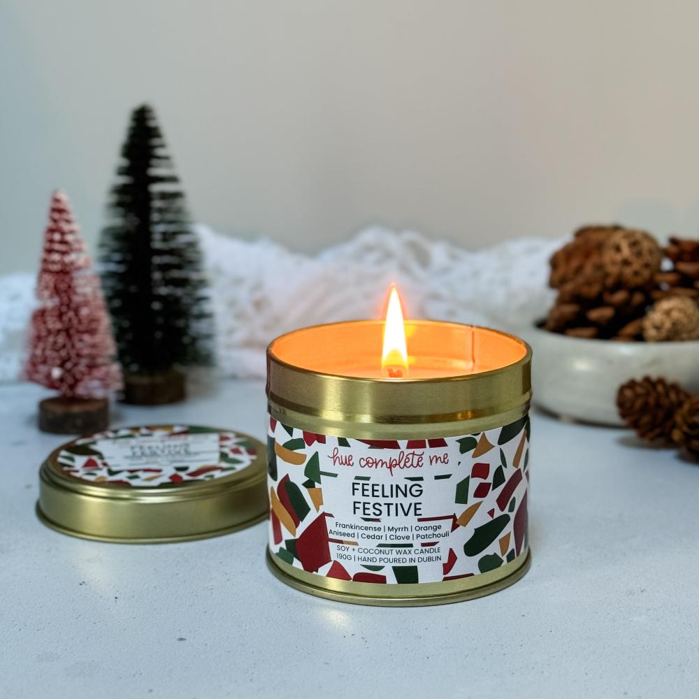 Feeling Festive Christmas Candle Tin