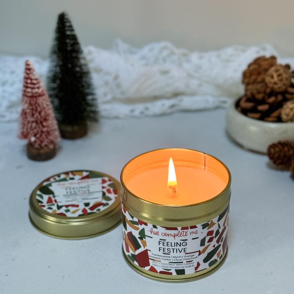 Feeling Festive Christmas Candle Tin