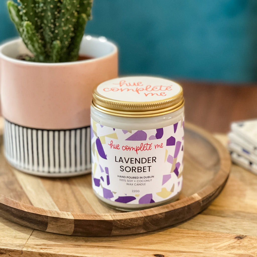 lavender jar candle made in Ireland