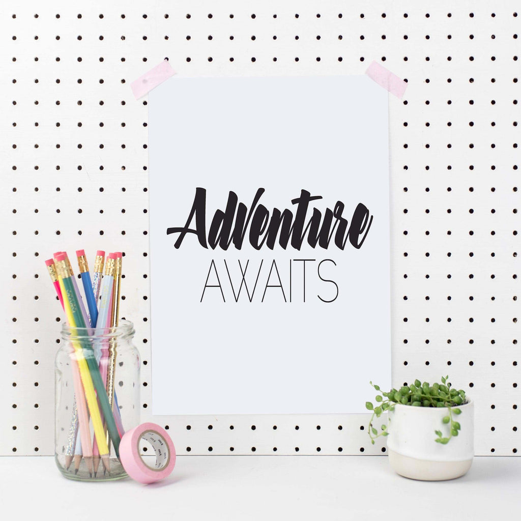 Adventure Awaits Art Print - Hue Complete Me