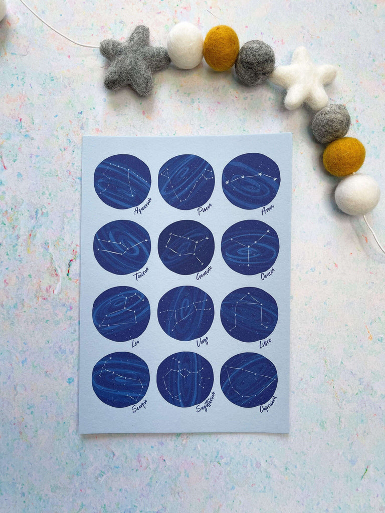 Astrology Zodiac Sign Print - Hue Complete Me