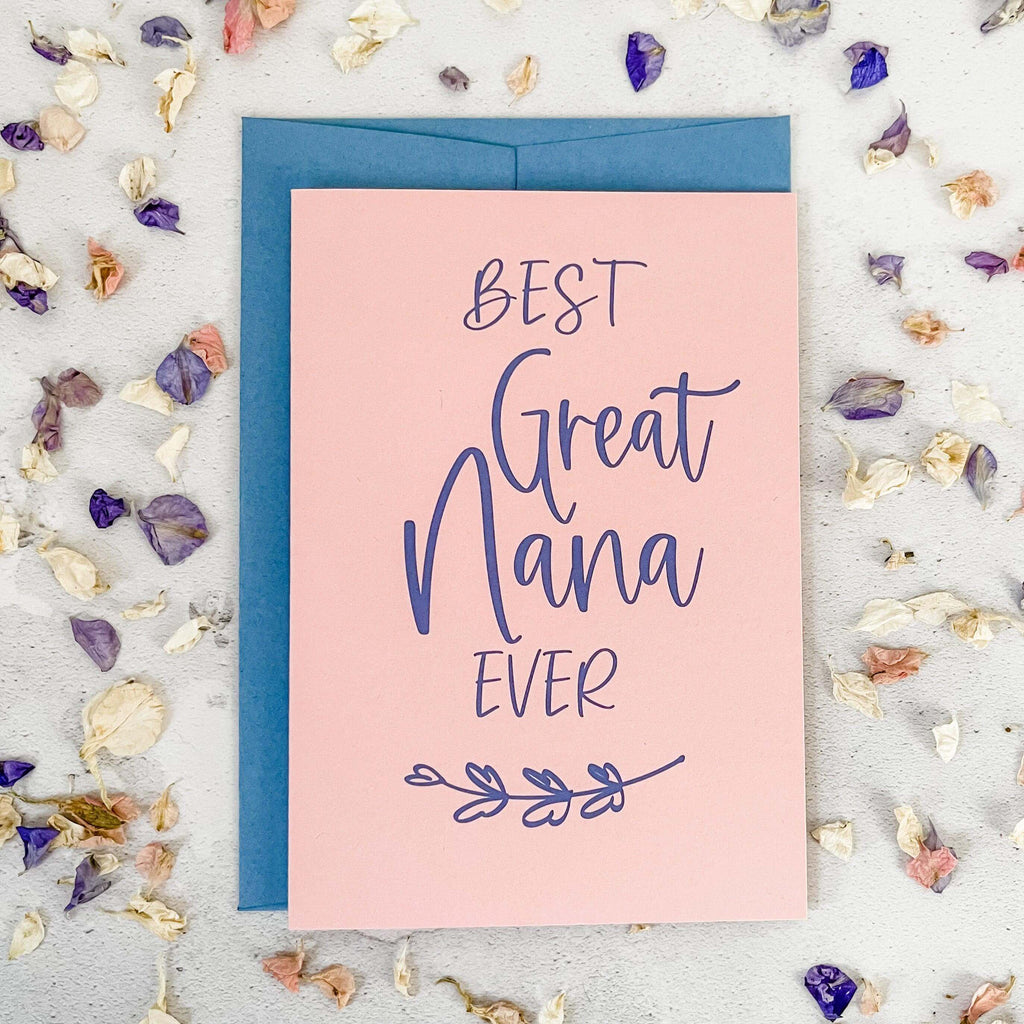 Best Great Nana Ever Mother's Day Card For Great Nana - Hue Complete Me