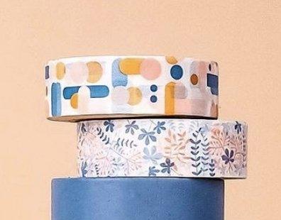 Blooming Blue Floral Pattern Washi Tape - Hue Complete Me