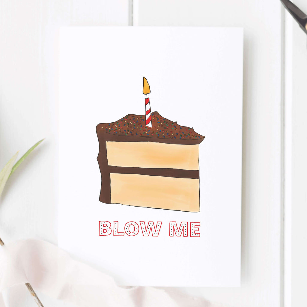 Blow Me Funny Birthday Card On Sale - Hue Complete Me