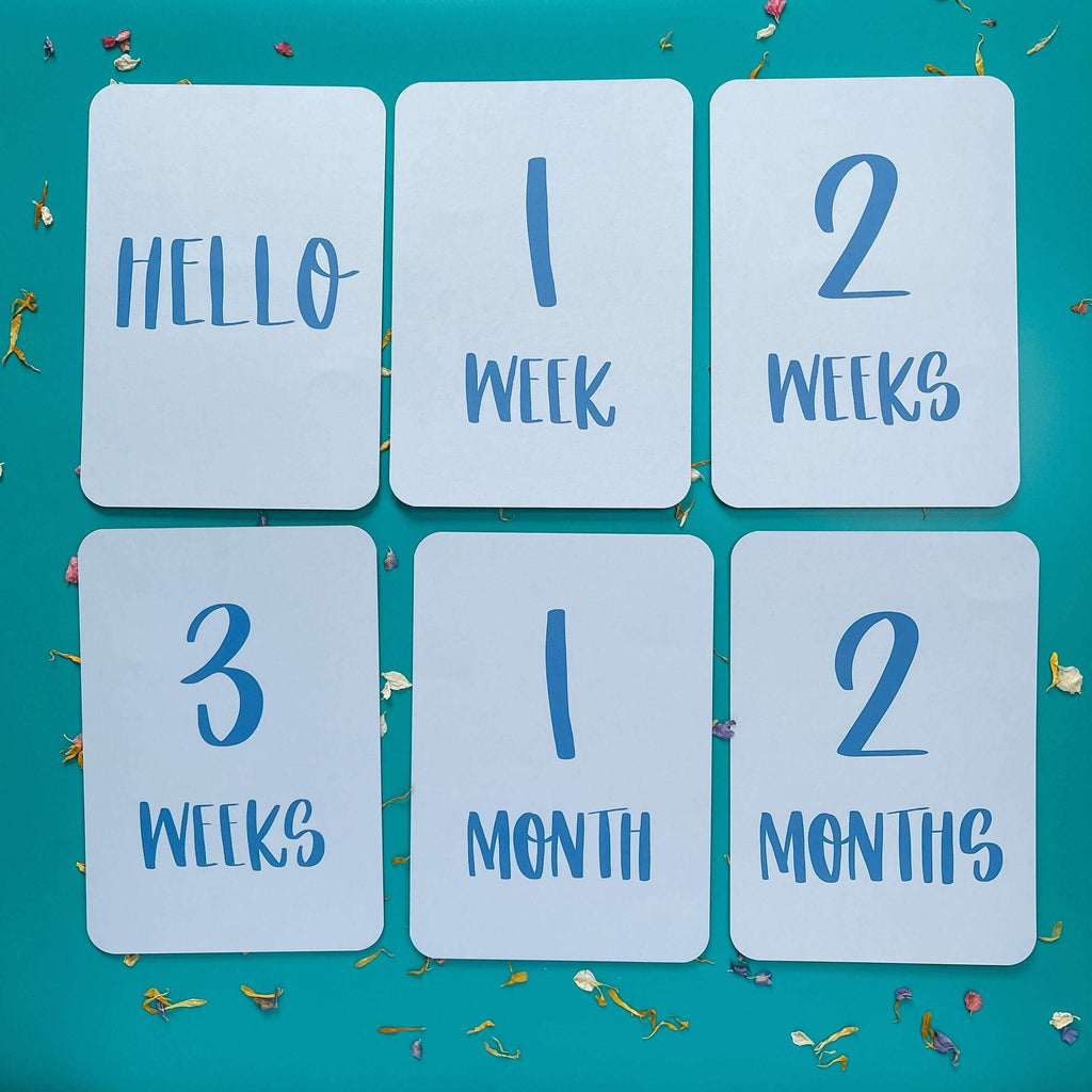 Blue Baby Milestone Cards - Hue Complete Me