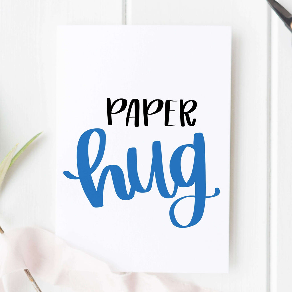 Blue Paper Hug Card - Hue Complete Me