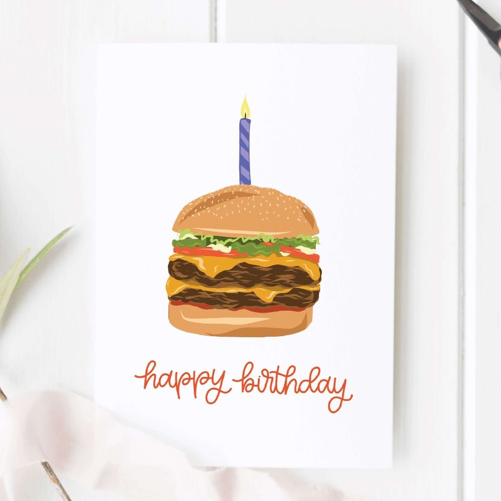 Burger Birthday Card - Hue Complete Me