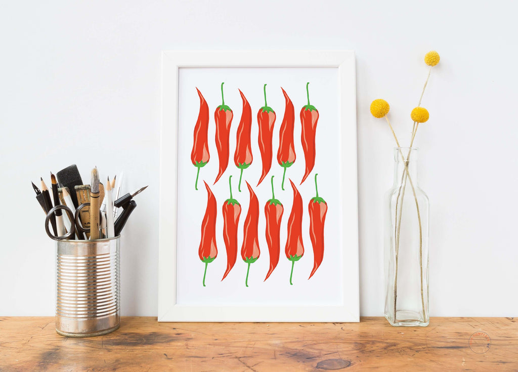 Chili Pepper Art Print - Hue Complete Me