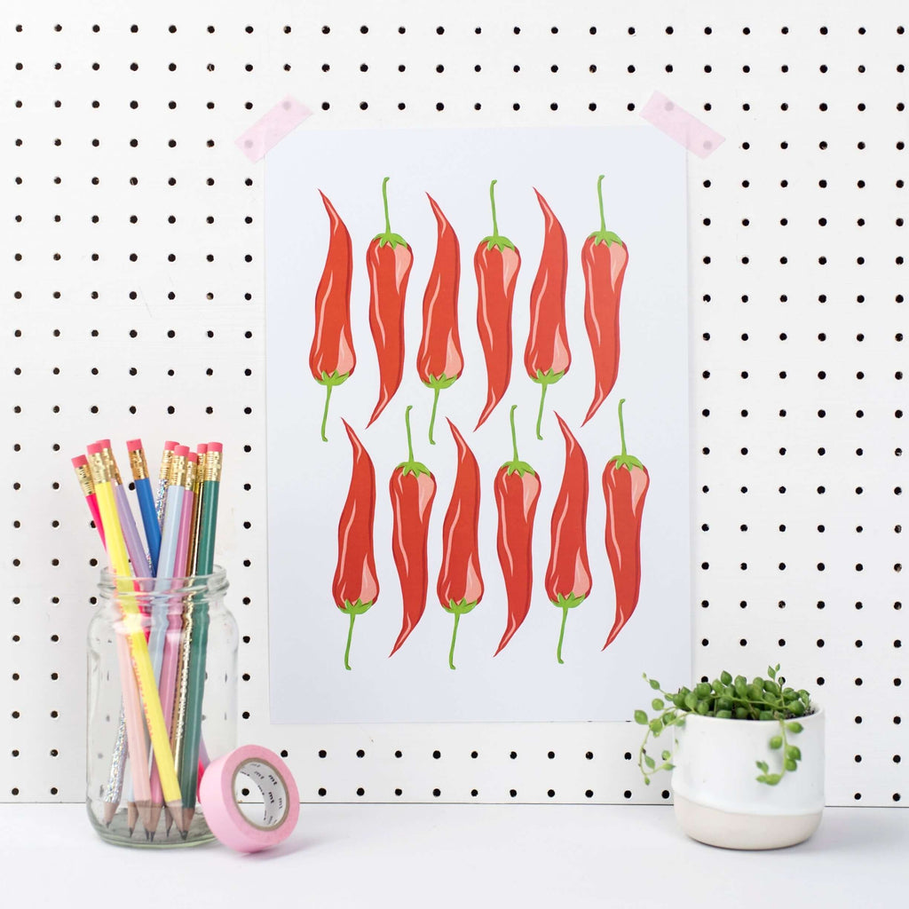 Chili Pepper Art Print - Hue Complete Me