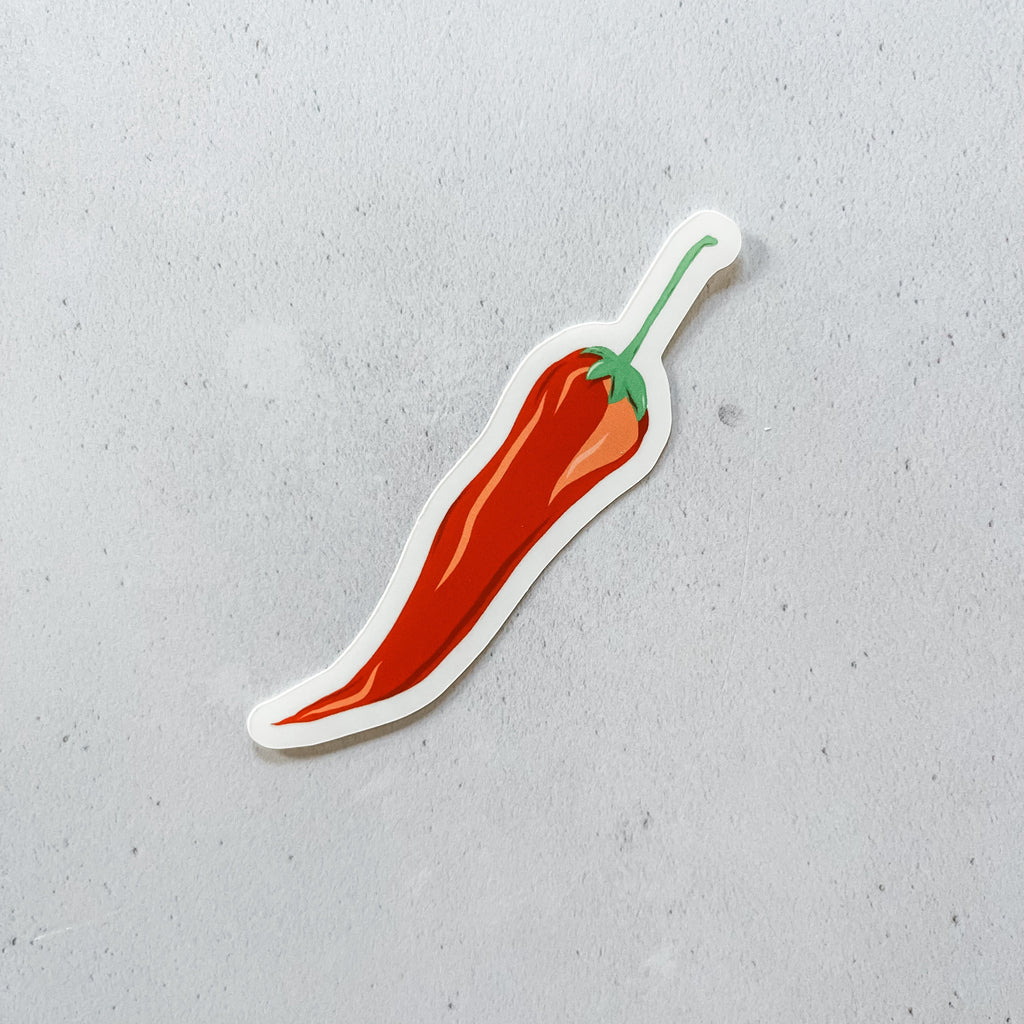 Chilli Paper Sticker Chili Pepper Vinyl Sticker - Hue Complete Me