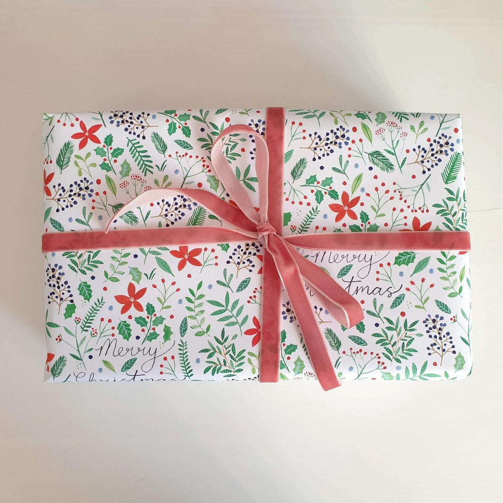 Dainty Floral Christmas Gift Wrap - Hue Complete Me