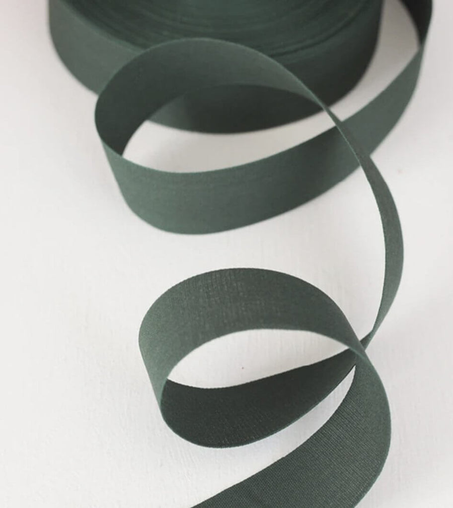 Dark Green Wide Cotton Ribbon - Hue Complete Me