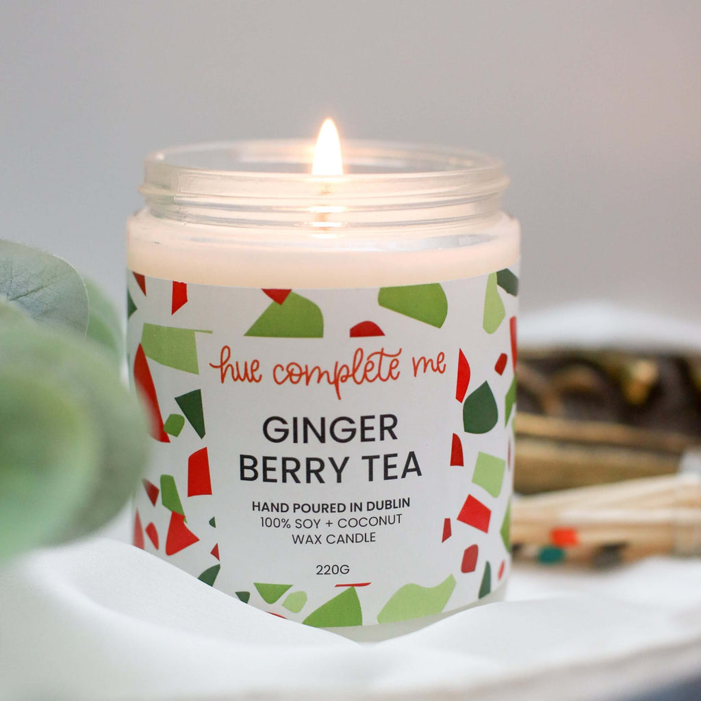 Ginger Berry Tea Jar Candle - Hue Complete Me