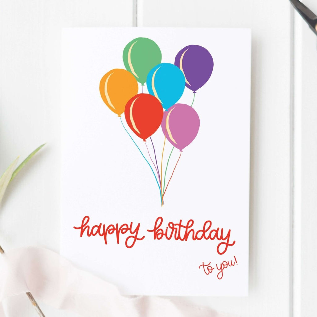 Happy Birthday Balloons Card - Hue Complete Me