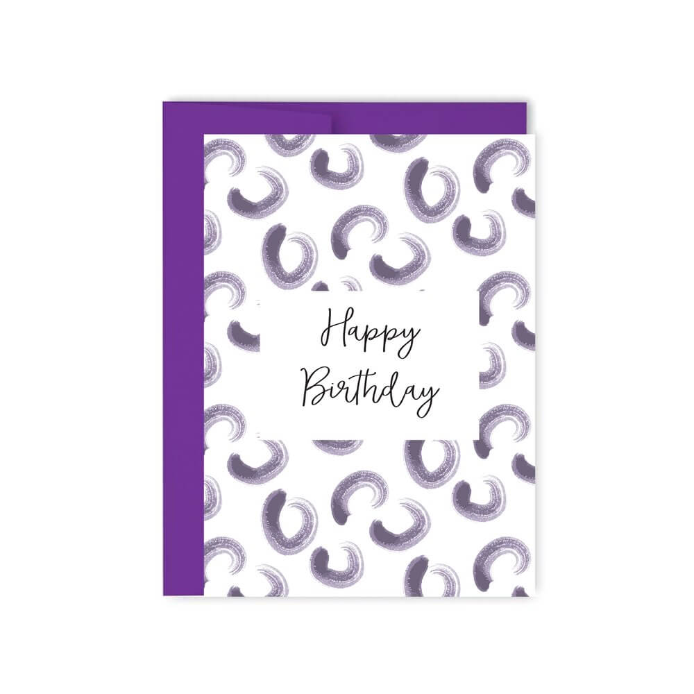 Happy Birthday Purple Circles Card - Hue Complete Me