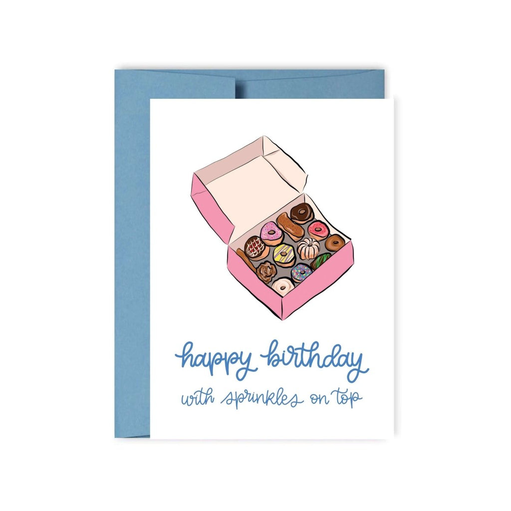 Happy Birthday With Sprinkles On Top Donuts Birthday Card - Hue Complete Me