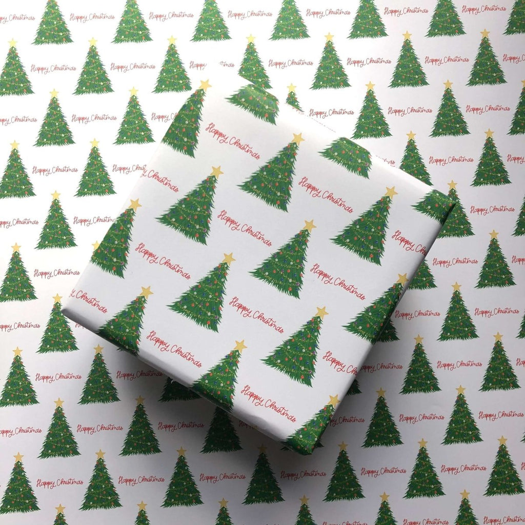 Happy Christmas Tree Gift Wrap - Hue Complete Me