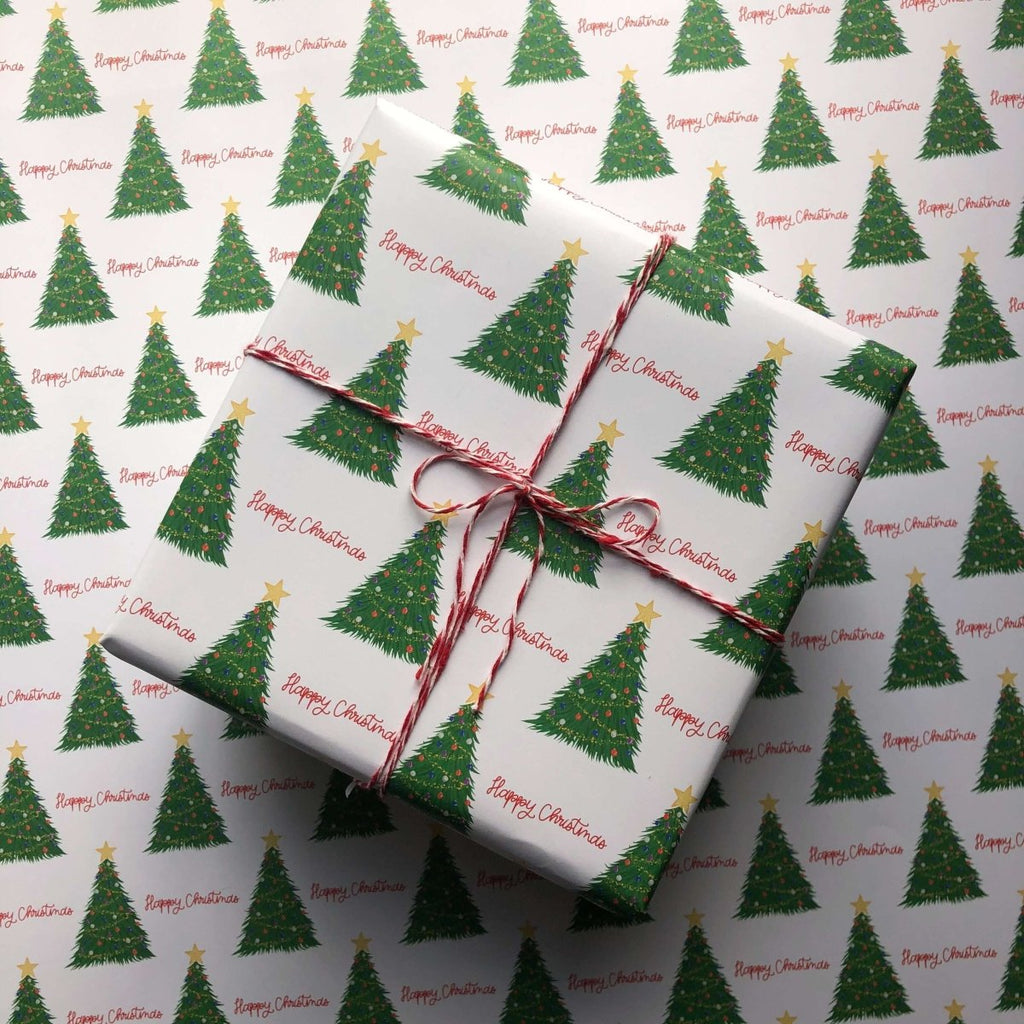 Happy Christmas Tree Gift Wrap - Hue Complete Me