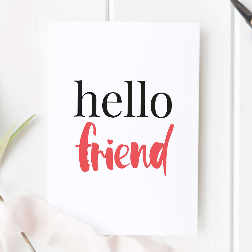 Hello Friend Card Greeting Card Hue Complete Me €3.95