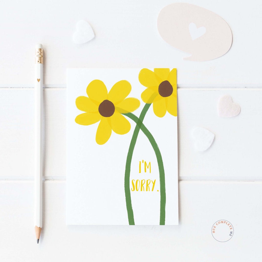 I'm Sorry Flowers Card - Hue Complete Me