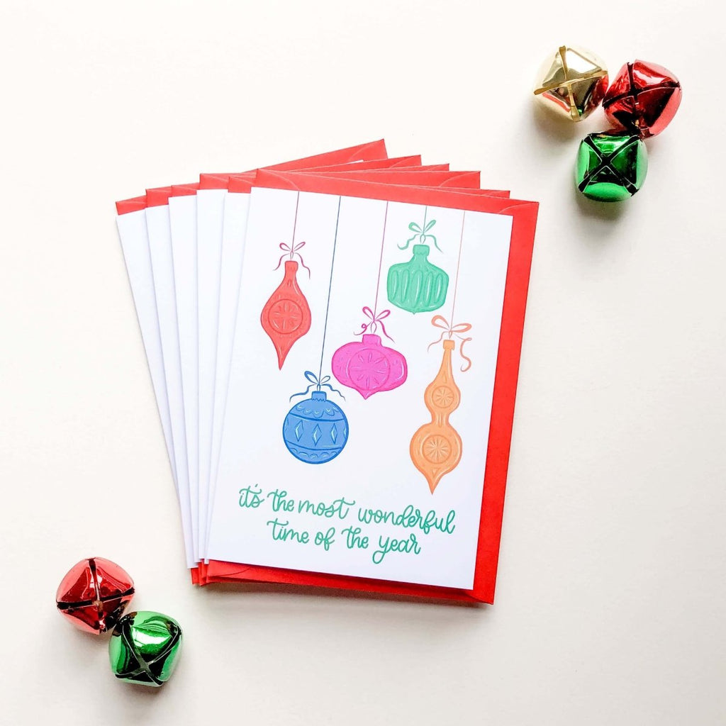 It's The Most Wonderful Time Of The Year Christmas Card Set of 6 - Hue Complete Me