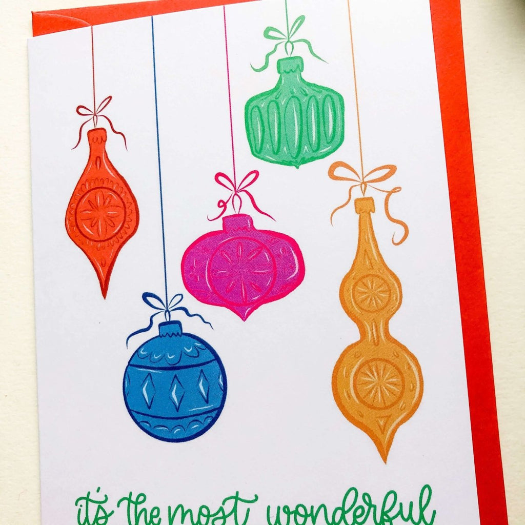 It's The Most Wonderful Time Of The Year Christmas Card Set of 6 - Hue Complete Me