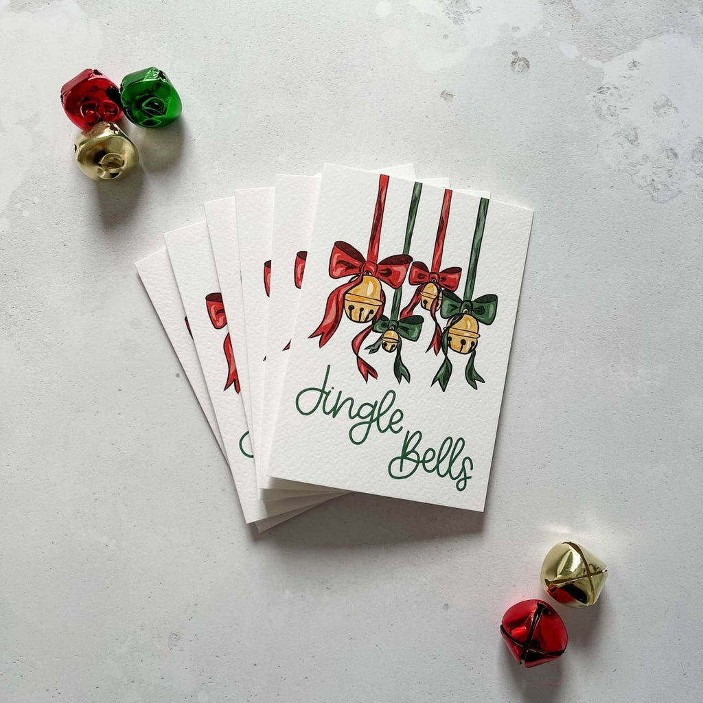 Jingle Bells Christmas Card Set Of 6 - Hue Complete Me