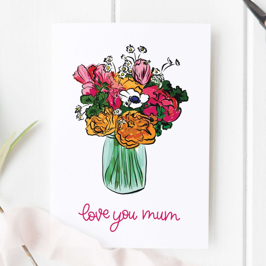 Love You Mum Floral Card - Hue Complete Me