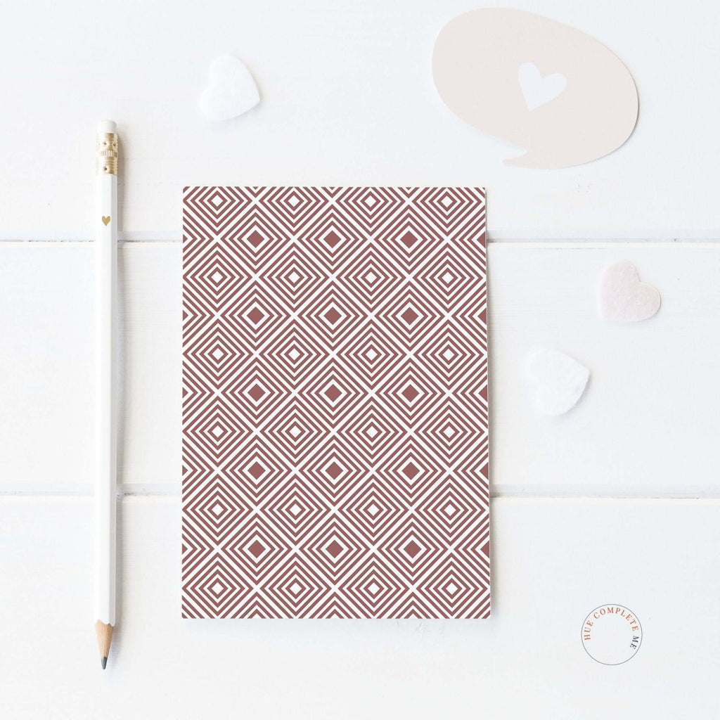 Maroon Pattern Blank Card - Hue Complete Me