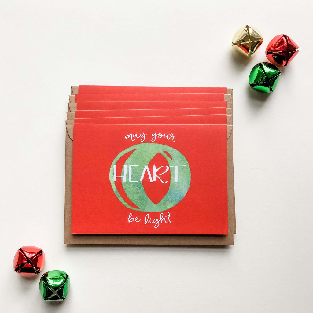May Your Heart Be Light Christmas Card Set of 6 Greeting Card Hue Complete Me €14