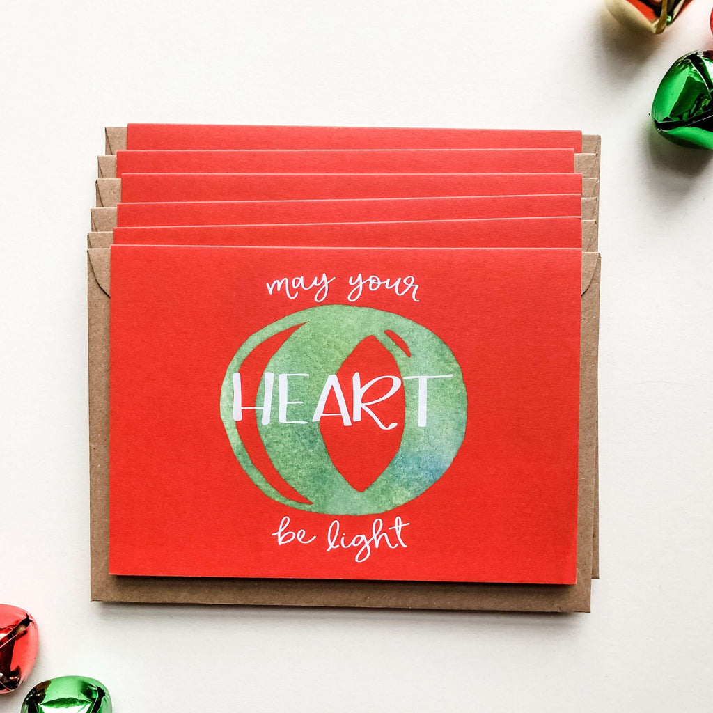 May Your Heart Be Light Christmas Card Set of 6 Greeting Card Hue Complete Me €14